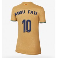 Barcelona Ansu Fati #10 Fotballklær Bortedrakt Dame 2022-23 Kortermet